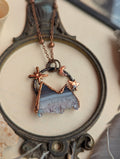'The Midnight Mountain' Electroformed Druzy Necklace