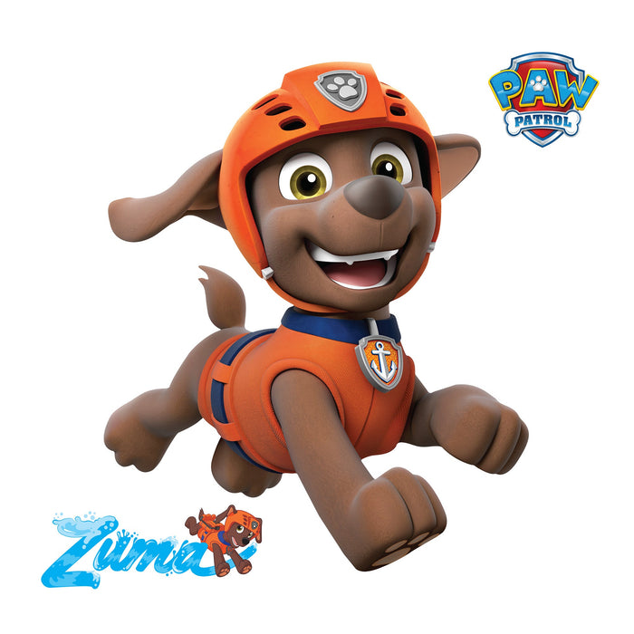 Zuma - Paw Patrol - RealBig Collection - Official Nickelodeon - Reusable Vinyl Wall Decals