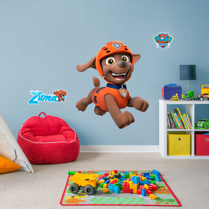 Zuma - Paw Patrol - RealBig Collection - Official Nickelodeon - Reusable Vinyl Wall Decals