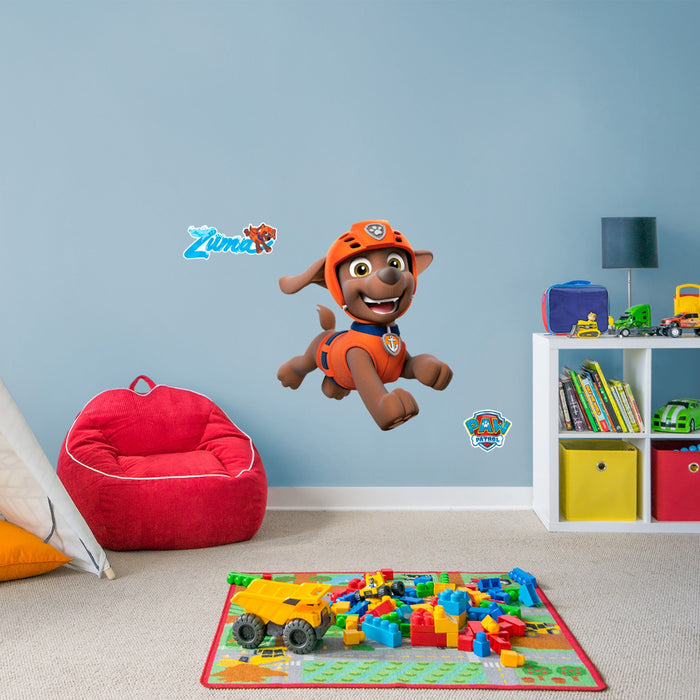 Zuma - Paw Patrol - RealBig Collection - Official Nickelodeon - Reusable Vinyl Wall Decals